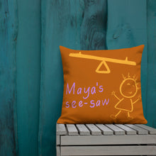 Load image into Gallery viewer, Maya's See-Saw - Premium Pillow - Keen Eye Design