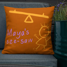 Load image into Gallery viewer, Maya's See-Saw - Premium Pillow - Keen Eye Design