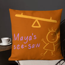 Load image into Gallery viewer, Maya's See-Saw - Premium Pillow - Keen Eye Design