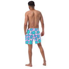 Load image into Gallery viewer, Greenflower on White - Men's Swim Trunks (Unisex Board Shorts)
