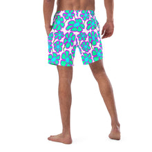 Load image into Gallery viewer, Greenflower on White - Men's Swim Trunks (Unisex Board Shorts)