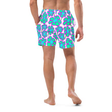 Load image into Gallery viewer, Greenflower on White - Men's Swim Trunks (Unisex Board Shorts)