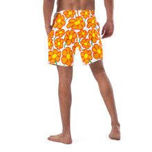 Load image into Gallery viewer, Orangeflower on White - Men's Swim Trunks (Unisex Board Shorts)