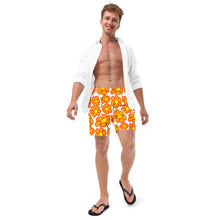 Load image into Gallery viewer, Orangeflower on White - Men's Swim Trunks (Unisex Board Shorts)