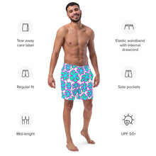 Load image into Gallery viewer, Greenflower on White - Men's Swim Trunks (Unisex Board Shorts)