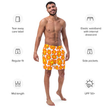 Load image into Gallery viewer, Orangeflower on White - Men's Swim Trunks (Unisex Board Shorts)