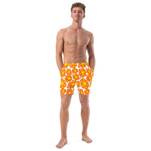 Load image into Gallery viewer, Orangeflower on White - Men's Swim Trunks (Unisex Board Shorts)