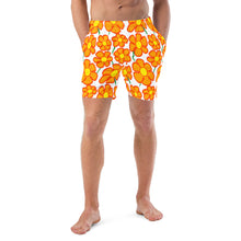 Load image into Gallery viewer, Orangeflower on White - Men's Swim Trunks (Unisex Board Shorts)