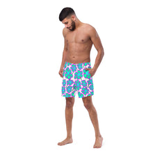 Load image into Gallery viewer, Greenflower on White - Men's Swim Trunks (Unisex Board Shorts)