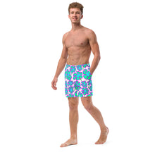 Load image into Gallery viewer, Greenflower on White - Men's Swim Trunks (Unisex Board Shorts)