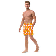 Load image into Gallery viewer, Orangeflower on White - Men's Swim Trunks (Unisex Board Shorts)