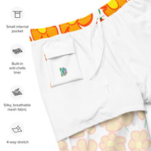 Load image into Gallery viewer, Orangeflower on White - Men's Swim Trunks (Unisex Board Shorts)