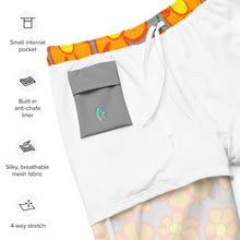 Load image into Gallery viewer, Orangeflower on Med Gray - Men's Swim Trunks (Unisex Board Shorts)