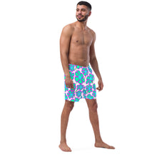 Load image into Gallery viewer, Greenflower on White - Men's Swim Trunks (Unisex Board Shorts)