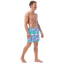 Load image into Gallery viewer, Greenflower on White - Men's Swim Trunks (Unisex Board Shorts)