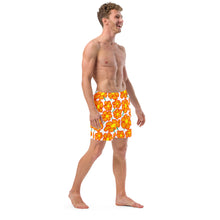 Load image into Gallery viewer, Orangeflower on White - Men's Swim Trunks (Unisex Board Shorts)