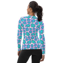 Load image into Gallery viewer, Greenflower on White - Women's Rash Guard