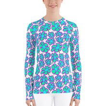 Load image into Gallery viewer, Greenflower on White - Women's Rash Guard