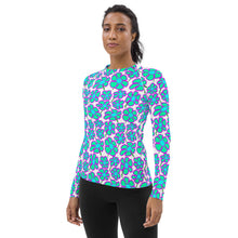 Load image into Gallery viewer, Greenflower on White - Women's Rash Guard