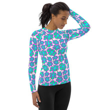 Load image into Gallery viewer, Greenflower on White - Women's Rash Guard
