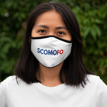 Load image into Gallery viewer, Scomofo - Fitted Polyester Face Mask (white with black trim)