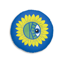 Load image into Gallery viewer, KeenEyeD Sunflower - Round Tufted Floor Pillow