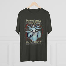 Load image into Gallery viewer, Symmetrical Drumming V4 - Unisex Tri-Blend Crew Tee - Keen Eye Design