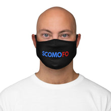 Load image into Gallery viewer, Scomofo (V2) - Fitted Polyester Face Mask (black with black trim)