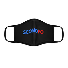 Load image into Gallery viewer, Scomofo (V2) - Fitted Polyester Face Mask (black with black trim)
