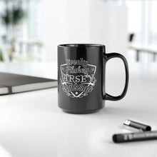 Load image into Gallery viewer, Freaky Flukey Arsey Aussie - Black Mug 15oz