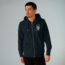 Load image into Gallery viewer, Symmetrical Drumming V3.5 - Men's Eco Cultivator Zip Hoodie - Keen Eye Design