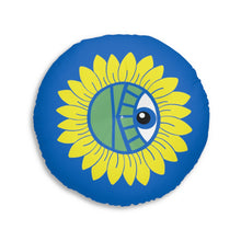 Load image into Gallery viewer, KeenEyeD Sunflower - Round Tufted Floor Pillow