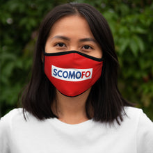 Load image into Gallery viewer, Scomofo - Fitted Polyester Face Mask (red with black trim)