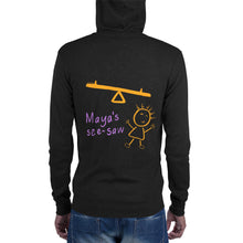 Load image into Gallery viewer, Maya's See-Saw - Unisex Lightweight Zip Hoodie - Keen Eye Design