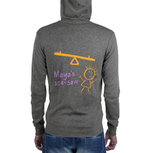 Load image into Gallery viewer, Maya's See-Saw - Unisex Lightweight Zip Hoodie - Keen Eye Design