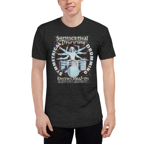 Symmetrical Drumming V3 - Unisex Tri-Blend Track Shirt