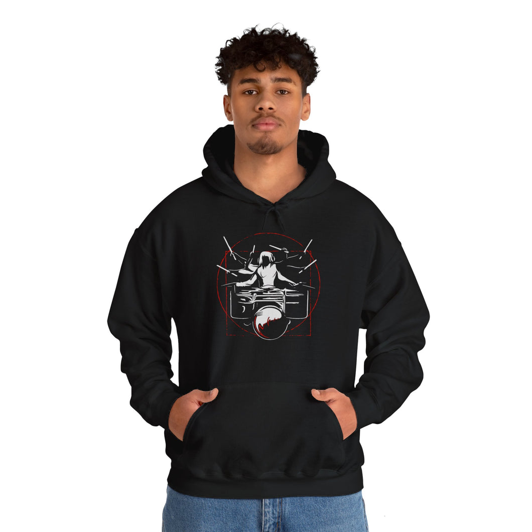 Symmetrical Drumming V24 - Unisex Heavy Blend™ Hoodie (Aussie-printed Version) (F & B)