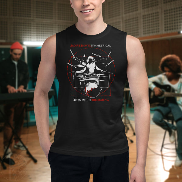 Symmetrical Drumming V24 - Unisex Muscle Shirt (F & B)