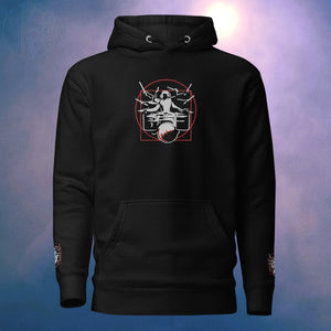 Symmetrical Drumming V24 - Embroidered Unisex Hoodie