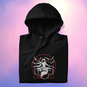 Symmetrical Drumming V24 - Embroidered Unisex Hoodie