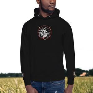 Symmetrical Drumming V24 - Embroidered Unisex Hoodie