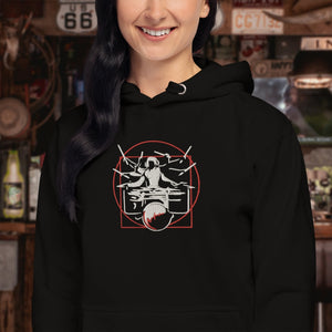 Symmetrical Drumming V24 - Embroidered Unisex Hoodie