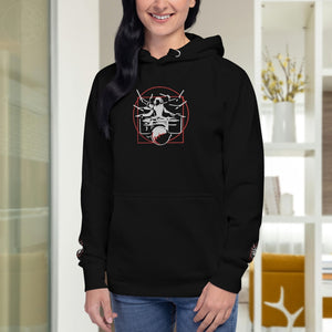 Symmetrical Drumming V24 - Embroidered Unisex Hoodie