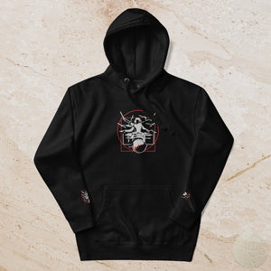 Symmetrical Drumming V24 - Embroidered Unisex Hoodie