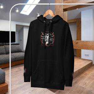 Symmetrical Drumming V24 - Embroidered Unisex Hoodie