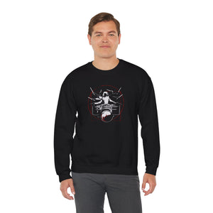 Symmetrical Drumming V24 - Unisex Heavy Blend™ Crewneck Sweatshirt [Aussie-printed Version] (F & B)