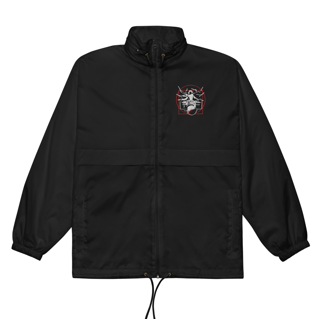 Symmetrical Drumming V24 - Unisex Embroidered Windbreaker