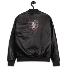 Load image into Gallery viewer, Symmetrical Drumming V24 - Embroidered Unisex Leather Bomber Jacket
