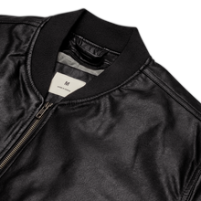 Load image into Gallery viewer, Symmetrical Drumming V24 - Embroidered Unisex Leather Bomber Jacket
