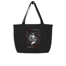 Load image into Gallery viewer, Symmetrical Drumming V24 - Large Organic Tote Bag
